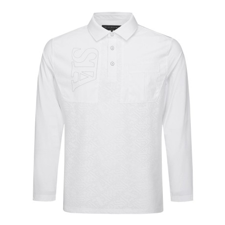 남성 텍스처 블록 STA 패턴 칼라 티셔츠