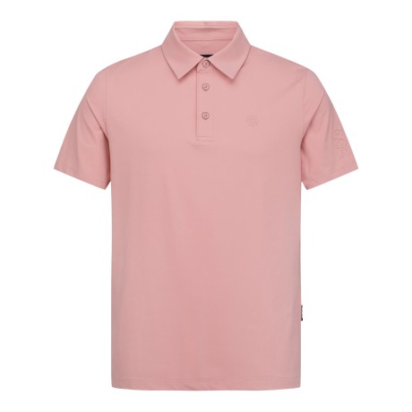 남성 엠보 로고 솔리드 칼라 반팔 티셔츠