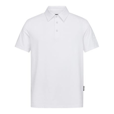 남성 엠보 로고 솔리드 칼라 반팔 티셔츠