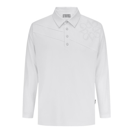 남성 별 심볼 사선 핀턱 칼라 긴팔 티셔츠