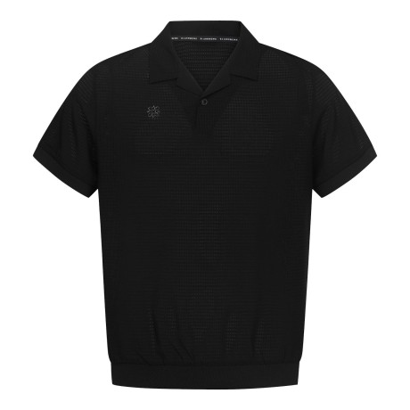 남성 별 심볼 오픈 칼라 냉감 반팔 티셔츠