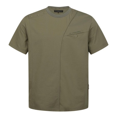 남성 슬릿 포켓 절개 반팔 티셔츠