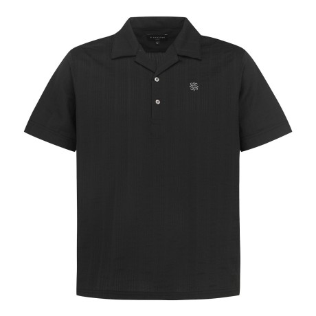 남성 별 심볼 조직감 오픈 칼라 반팔 티셔츠