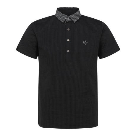 남성 시어서커 배색 칼라 반팔 티셔츠