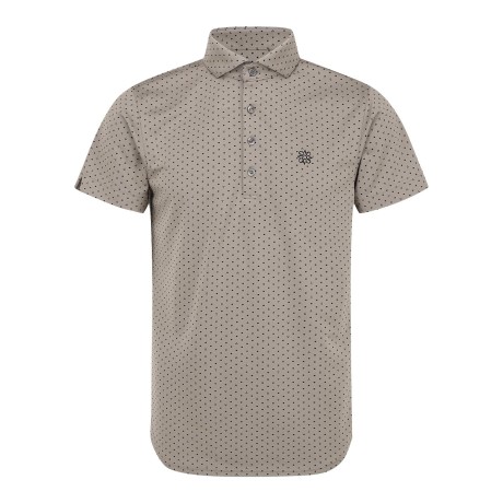 남성 로고 도트 패턴 칼라 반팔 티셔츠