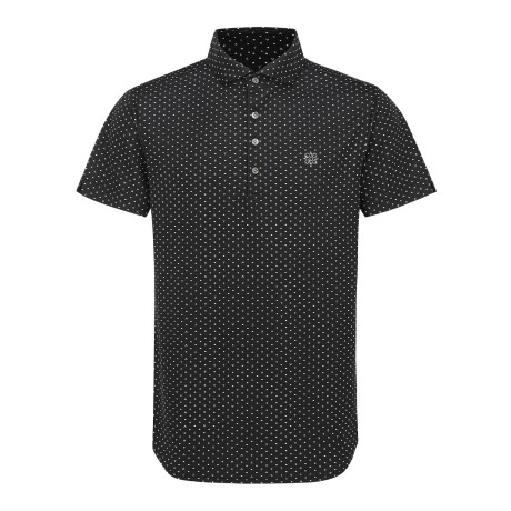 남성 로고 도트 패턴 칼라 반팔 티셔츠