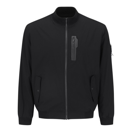 남성 백 레터링 집업 포인트 패딩 점퍼