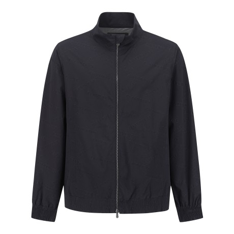 남성 엠보 로고 패턴 집업 점퍼