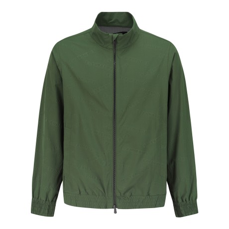 남성 엠보 로고 패턴 집업 점퍼