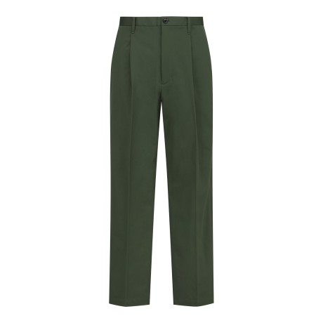 남성 자수 레터링 원턱 팬츠