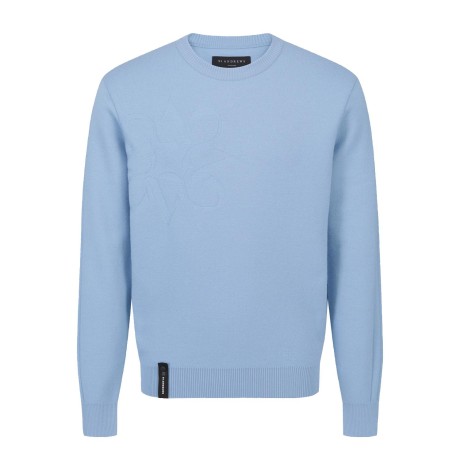 남성 음각 별 심볼 긴팔 니트