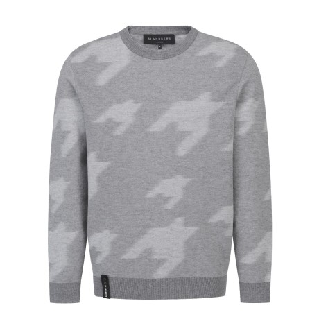 남성 하운드투스 자카드 긴팔 니트