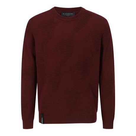 남성 하운드투스 패턴 긴팔 니트