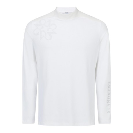 남성 도트 별 심볼 니트 믹스 긴팔 티셔츠