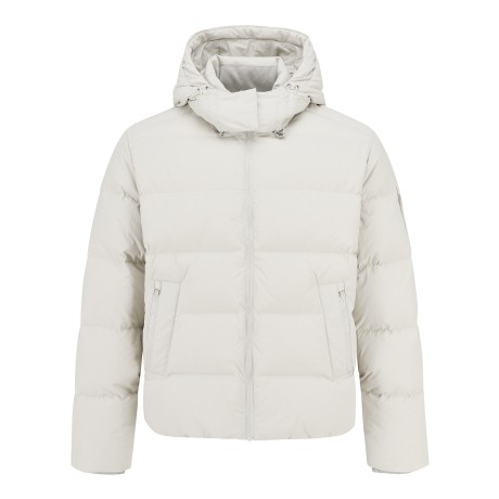 남성 탈착 후드 레이어드 구스 다운 점퍼