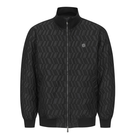 남성 우븐 믹스 쉐브론 패턴 점퍼