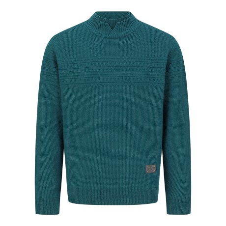 남성 넥 레이어드 캐시미어 혼방 방풍 니트