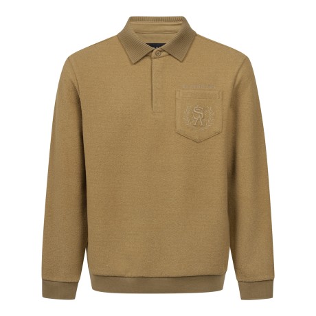 남성 플리스 포켓 포인트 카라 긴팔티셔츠