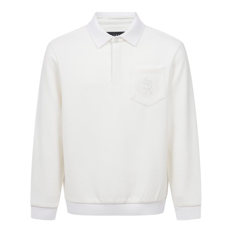 남성 플리스 포켓 포인트 카라 긴팔티셔츠