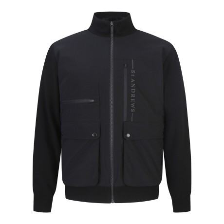 남성 니트 슬리브 방풍 집업 점퍼