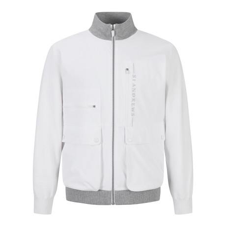 남성 니트 슬리브 방풍 집업 점퍼