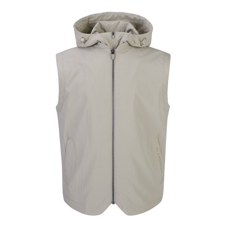 남성 후드 패널 탈착 집업 베스트