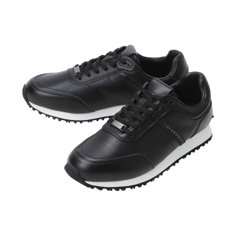 남성 사선 로고 라인 타공 논스파이크 골프화