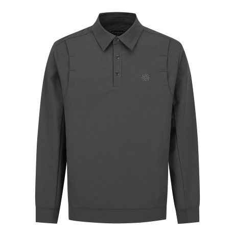 남성 패널 암홀 칼라 긴팔 티셔츠