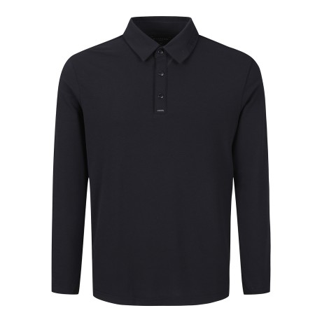 남성 로고 자수 칼라 긴팔 티셔츠