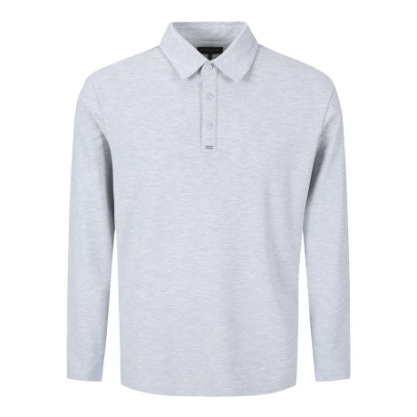 남성 로고 자수 칼라 긴팔 티셔츠