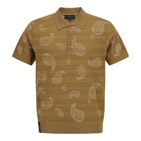 남성 페이즐리 스트라이프 칼라 니트