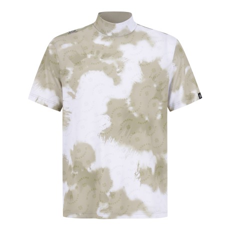 남성 타이다이 패턴 모크넥 반팔 티셔츠