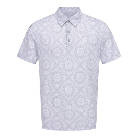 남성 페이즐리 패턴 칼라 반팔 티셔츠