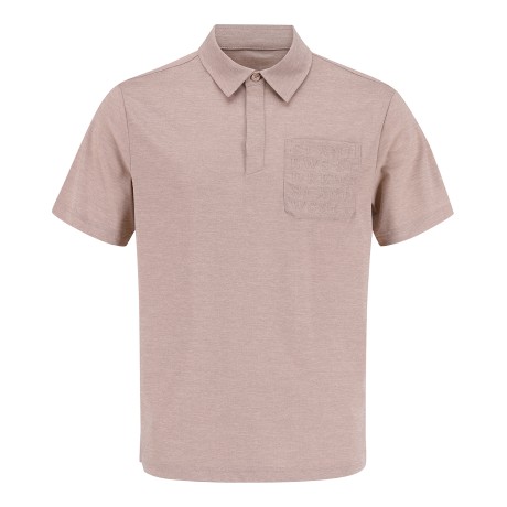 남성 엠보 로고 포켓 멜란지 반팔 티셔츠