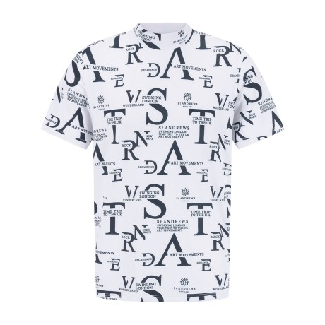 남성 로고 패턴 모크넥 냉감 반팔 티셔츠