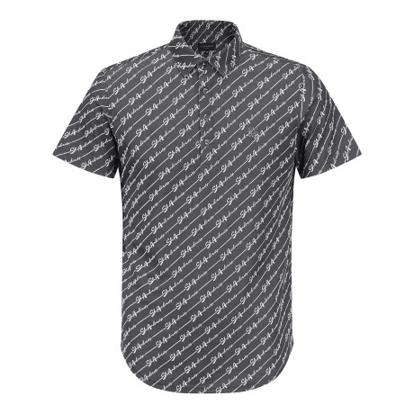 남성 사선 로고 칼라 반팔 티셔츠