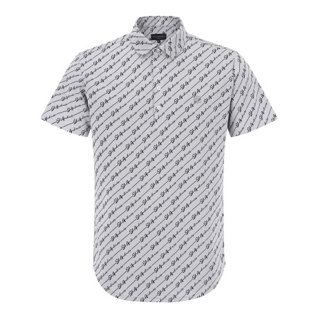 남성 사선 로고 칼라 반팔 티셔츠