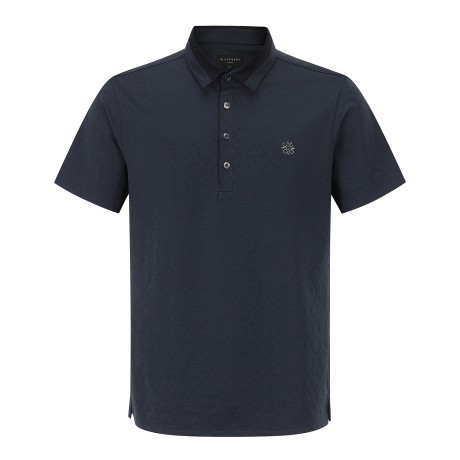 남성 자카드 배색 로고 칼라 반팔 티셔츠