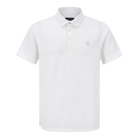 남성 자카드 배색 로고 칼라 반팔 티셔츠