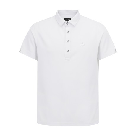 남성 메탈릭 심볼 반팔 피케 티셔츠