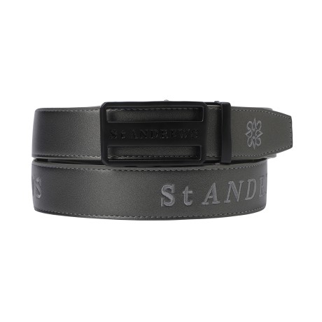 남성 로고 자수 버클 벨트