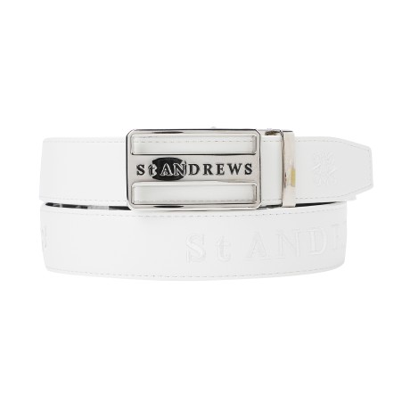 남성 로고 자수 버클 벨트