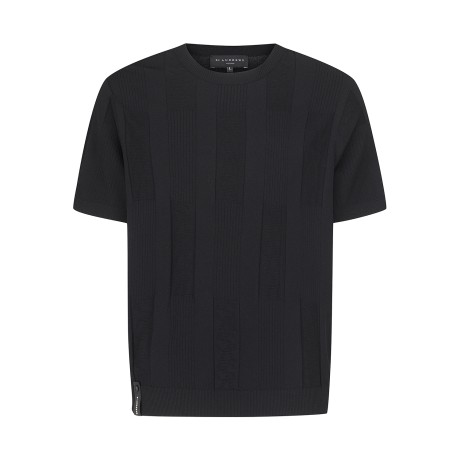 남성 로고 라인 반팔 니트