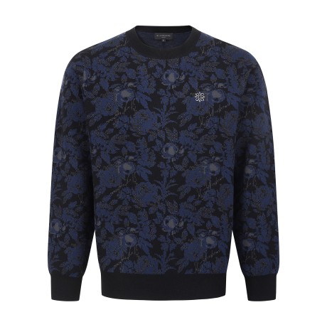 남성 별 심볼 보니 스코틀랜드 자카드 니트