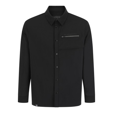 남성 스냅 버튼 스트레치 긴팔 티셔츠