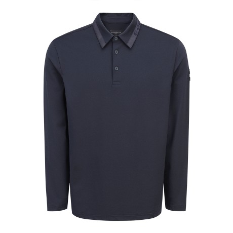 남성 별 심볼 로고 테이프 카라 긴팔티셔츠