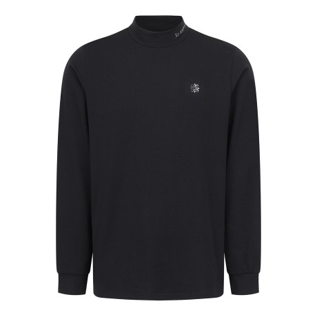 남성 글로시 별 심볼 모크넥 티셔츠