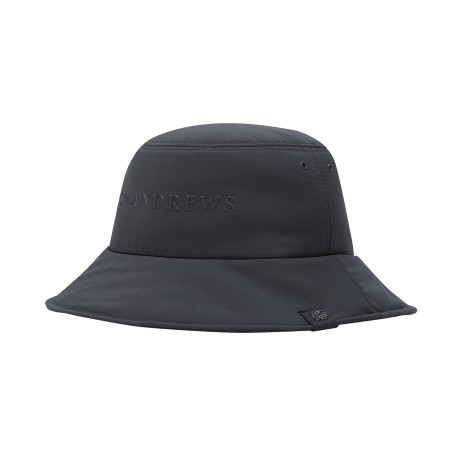 남성 엠보 로고 와이어 귀달이 패딩 버킷햇