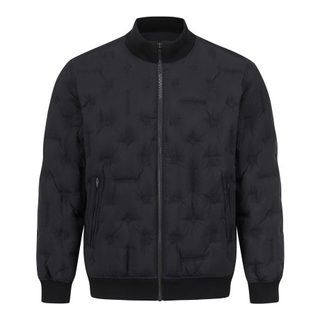 남성 로고 퀼팅 구스 다운 패딩 점퍼