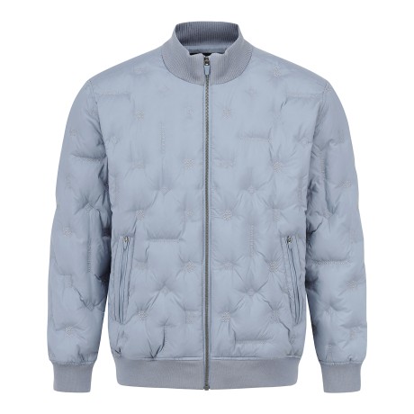 남성 로고 퀼팅 구스 다운 패딩 점퍼